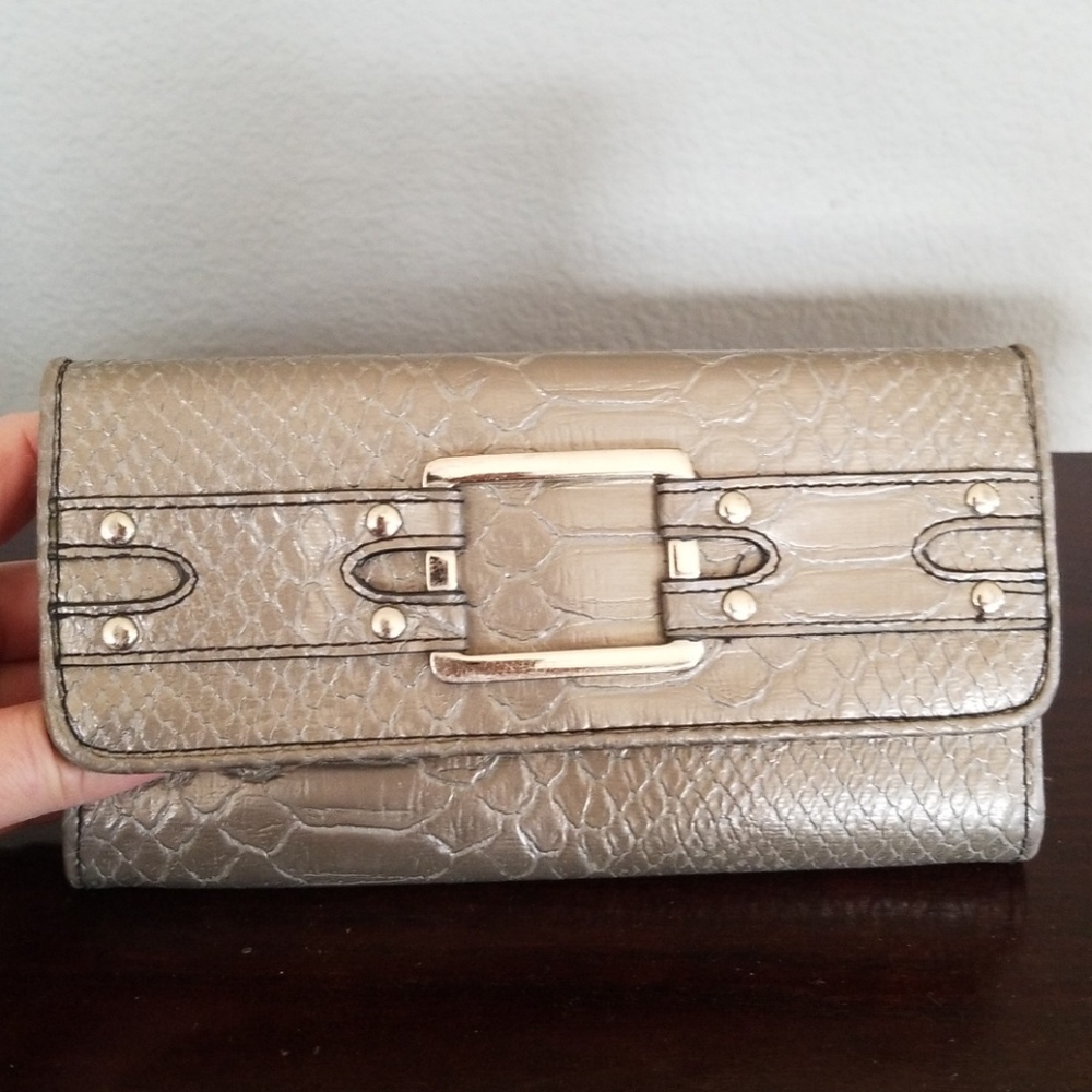 Silver Gunmetal Snake pattern Wallet